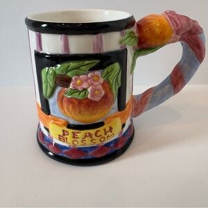 Zrike Everyday Coffee Mug Tea Cup Peach Blossom Georgia Peach Hand Painted